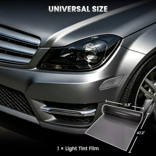 Image of 1797 Car Light Tint Film 12 inchx48 inch Headlight Taillight Vinyl Wrap Light Smoke