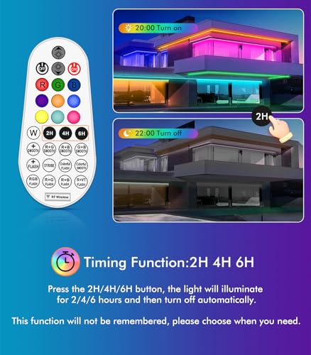 MEIKEE 42W RGB Strahler mit Fernbedienung 360° Wallwasher Flutlicht 10 Farben 30 Modi Timer 6 Helligkeitsstufen Memory-Funktion LED Strahler RGB Bar für Bar Party Disco Feiern Bühne Häuser 2 Pack