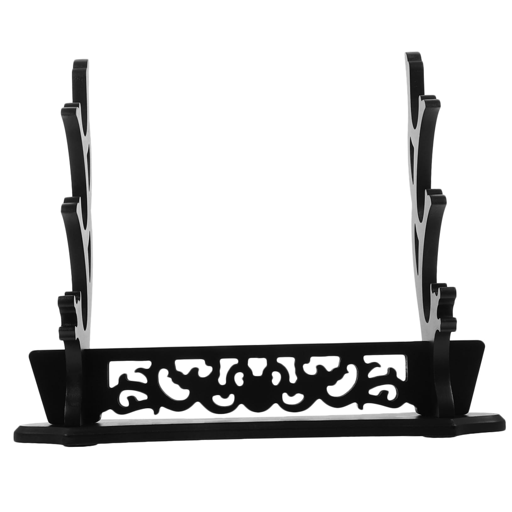 KOMBIUDA Elegant Dragon Design Sword Rack Wooden Storage Rack for Flutes for Home