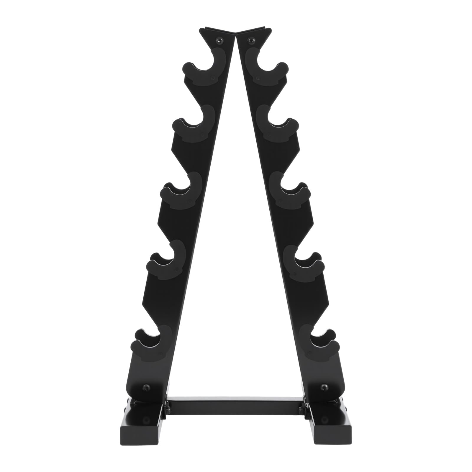 Soporte para mancuernas de 5 niveles, de acero, con marco en A, para gimnasio en casa
