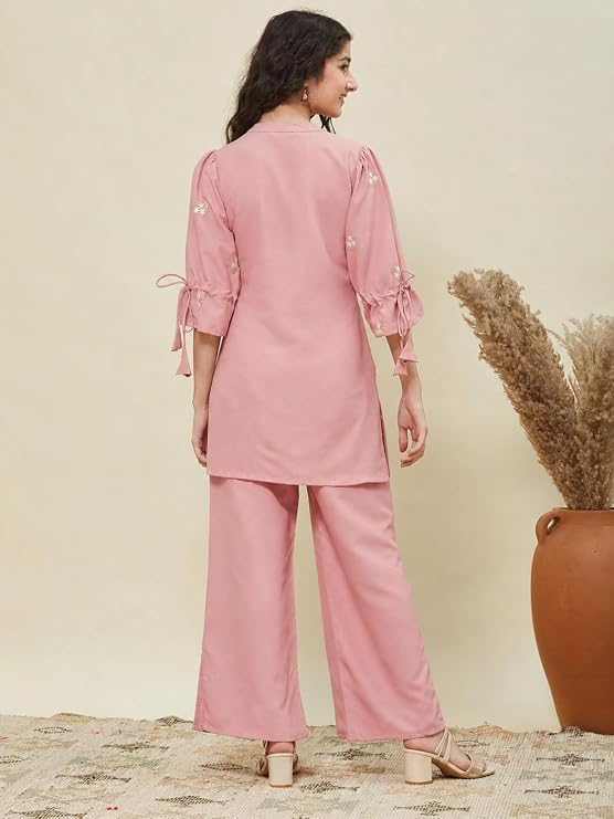 Image of RP ECOM Girls Cord Set dress for Girls | Top Kurta and Palazzo Pant Set | Ethnic & Casual Wear Outfit | Kurta Suit set for kids girls