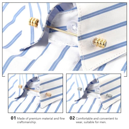 4 Broches de Cobre UKCOCO Accesorios de Cuello para Traje de Hombre en Eventos Formales 7