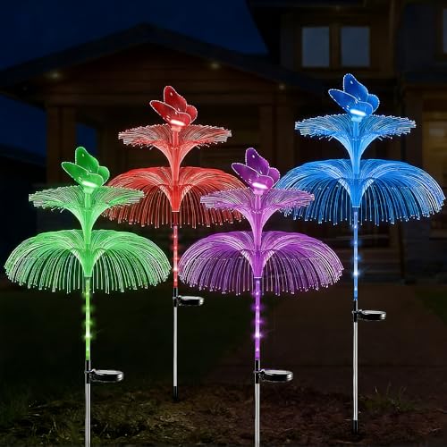 Lampe solaire d'extérieur étanche IP65 avec LED changement de couleur pour pelouse