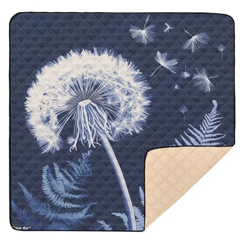 Kigai Dandelion Baby Play Mat for Floor and Playpen 50x50 inch Non-Slip Baby Activity Playmat Waterproof Foldable Crawling Mat for Infants Toddlers
