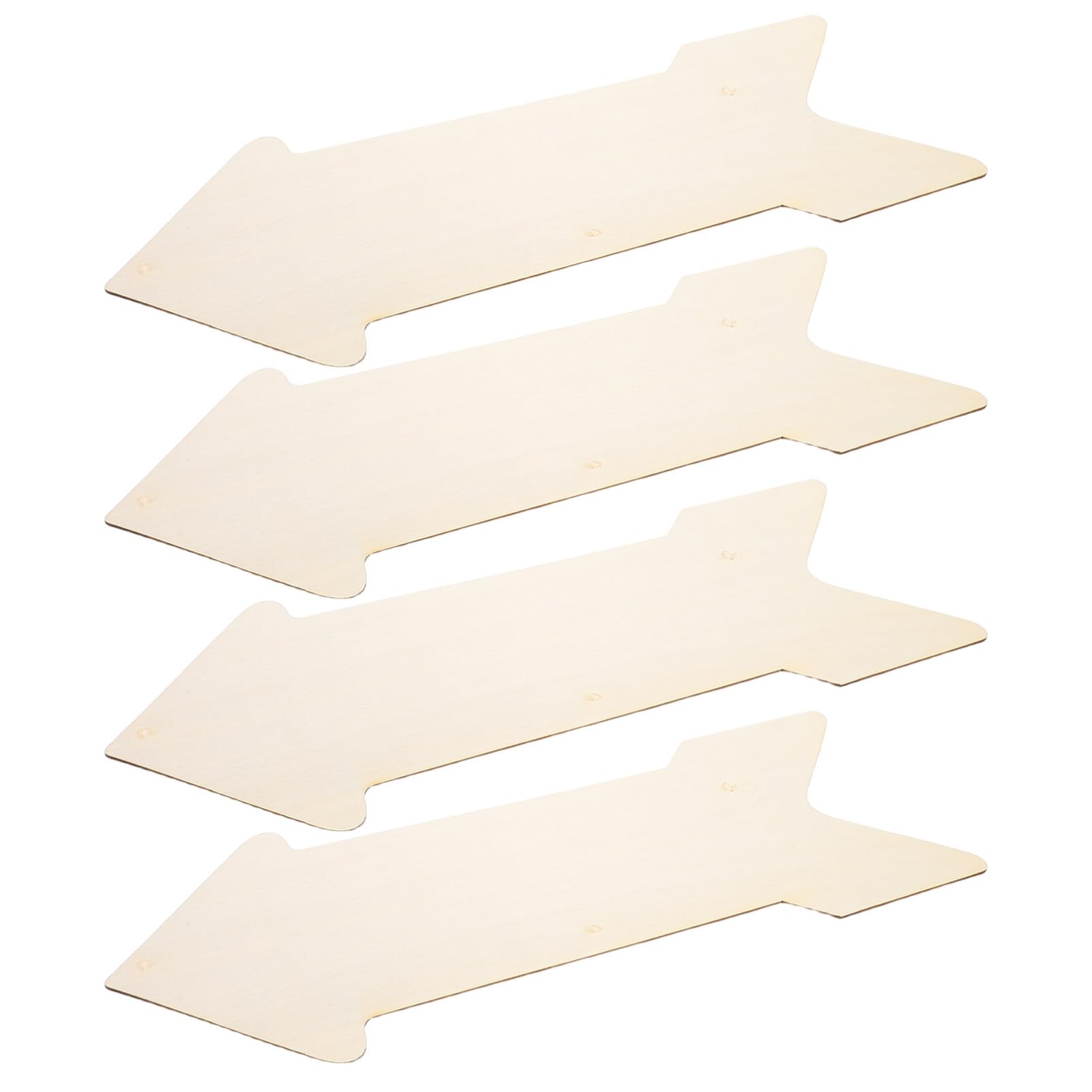 Homoyoyo 4pcs Wooden Arrow Sign Rustic Unfinished Wood Arrows for Crafts Home Decor Farmhouse Wedding Birthday Party Decoration