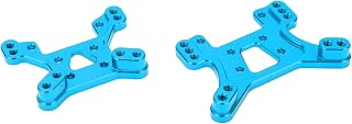 Torre de choque frontal, liga de alumínio leve Resistência ao desgaste de placa de torre de choque de alta dureza para LC RACING 1/14(azul)