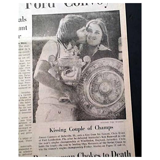 1974 Jimmy Connors Wimbledon Newspaper