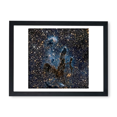 Hubble Télescope affiche encadrée grand format : nouvelle vue piliers de la création