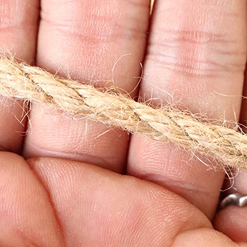 Rete da arrampicata in corda di canapa, 2 x 4 mm di spessore, sicura per esterni, per balconi, terrazze e porte, rete di protezione durevole per bambini e animali domestici