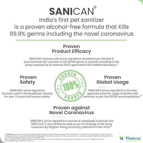 Image of Pet Sanitizer 100 ml (First in India Alcohol-Free Paws & Coat Sanitizer for Dogs & Cats)