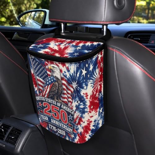 Image of Car Trash Bin Collapsible Car Organizers and Storage for Front Seat Multipurpose Trash Bag Automotive Garbage Can Car Accessories Interior Car Organizer, Sunflower Cow Pattern