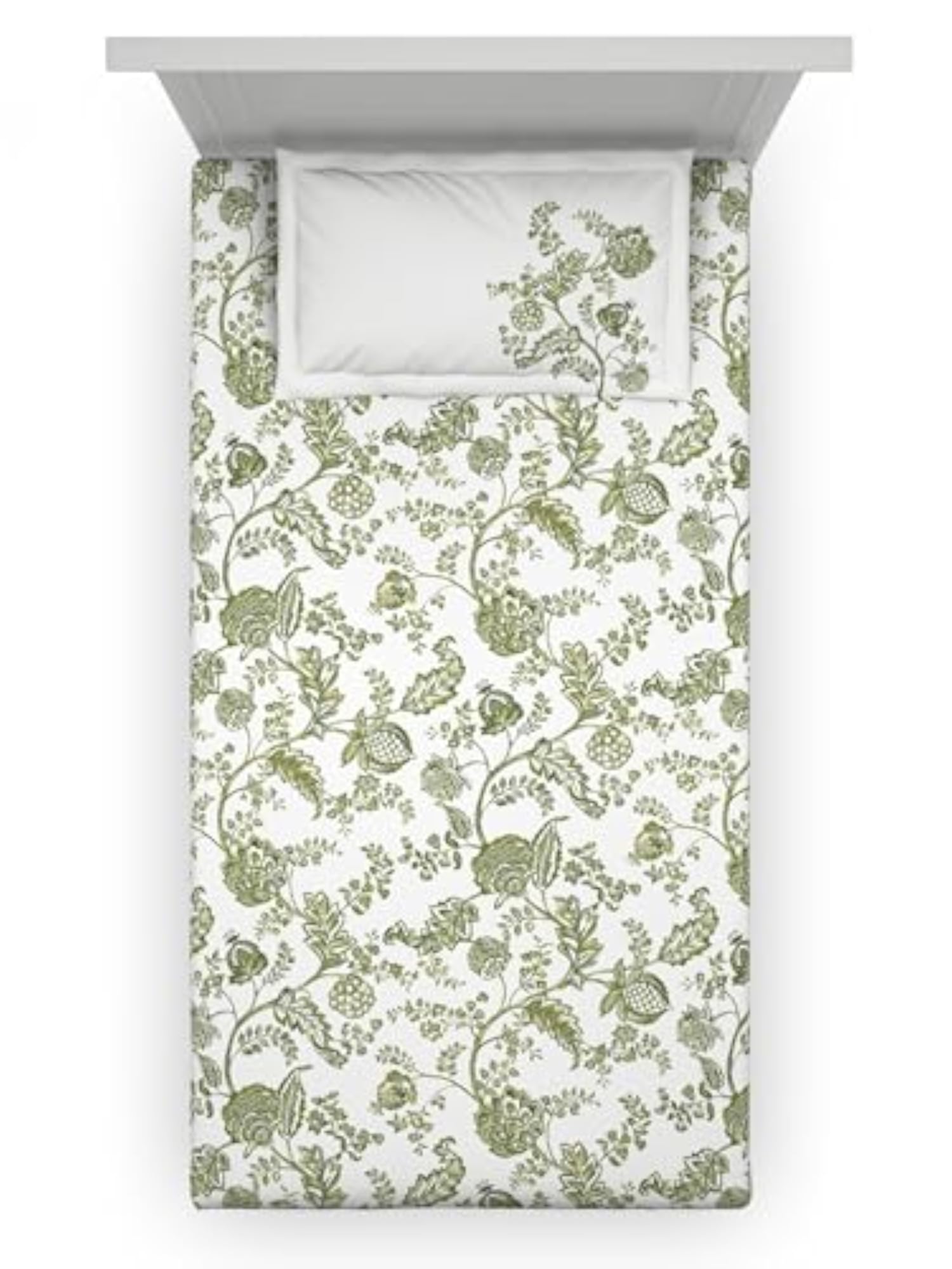 100% Pure Cotton Single Bedsheet with 1 Pillow Cover