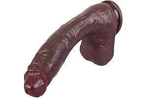 Realistic Black Dildo 10.43 Inch with Strong Suction Cup, Lifelike Skin-Touching Feeling...