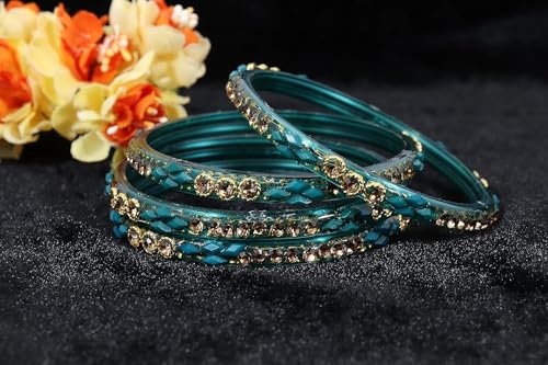 Image of NMII Fancy Glass Bangle Set For Women & Girls | Kada Bangles For Daily Use | Kaanch Ke Kade | Multicolor Kada Set | Chudi For Women | Fancy Women's Bangles For Wedding, Party & Gift