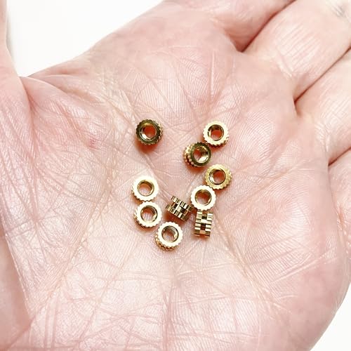 M01212-10 MOREZMORE 10pc Threaded Brass Knurled Connector M3 3mm M3x3mm for Ball Socket Stop Motion Puppet Armature Humanly Posable Armature Parts HPA