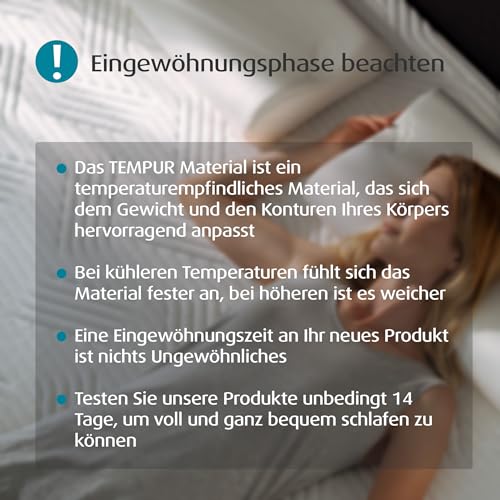 TEMPUR Original Schlafkissen Memory Foam, ergonomisches Nackenstützkissen für Seiten- und Rückenschläfer, Liegefühl fest, M (50 x 31 x 10/7 cm), Weiß