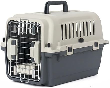 Dog Crate, Pet Carrier, Hard Carrier, Crate, Small Dog, Medium Dog, Large Dog, Cat, Carrying Case, Plastic, Pet Crate, Airplane, Air Transport Box, with Handle 13.0 x 19.7 x 13.0 inches 33 x
