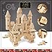 FAO Schwarz Medieval Knights & Princesses Wooden Castle Building Blocks, 75 Piece Set