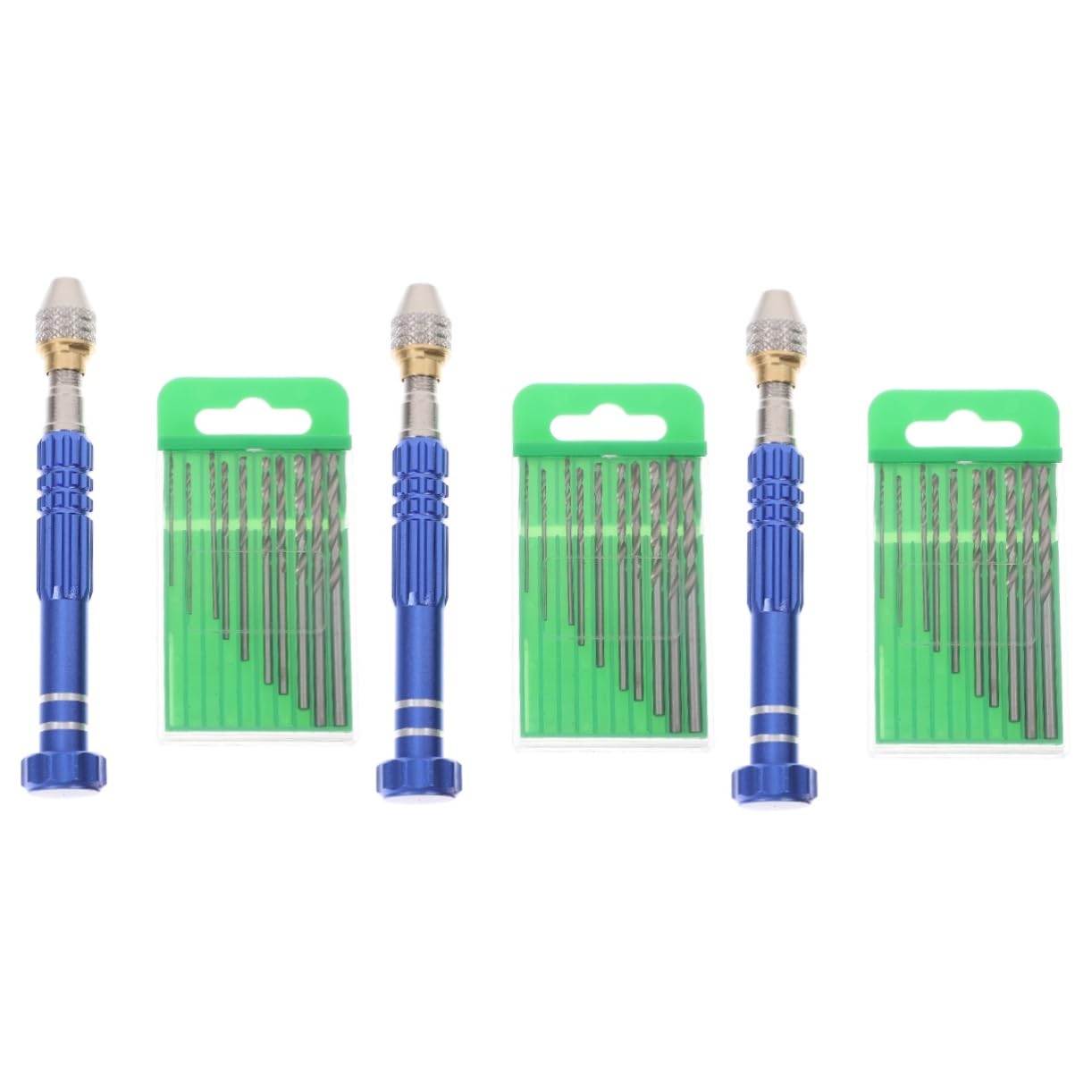 STOBAZA 3 Sets Manual Drill Pin Vise Hand Drill Mini Drill Pin Vice Hand Drill for Jewelry Making Craft Drill Small Drill Bits Pin Drill Hand Drill Manual Micro Drill Bits Small Hand Drill