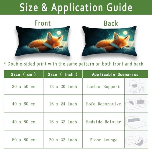 Housse de coussin extérieur 50x80 imperméable pour canapé