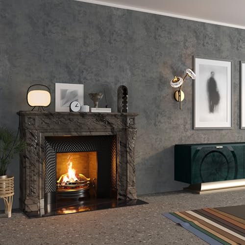 Extra Wide Blue Concrete Textured Wallpaper Peel and Stick Dark