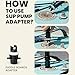 Inflatable Boat Pump Adapter Kit, Paddle Board Pump Adapter Set, Sup Air Pump Hose with 7 Nozzles for Inflatable Paddleboard, Boat, Tent, Pool, Quick Electric Pump Accessories (Set)