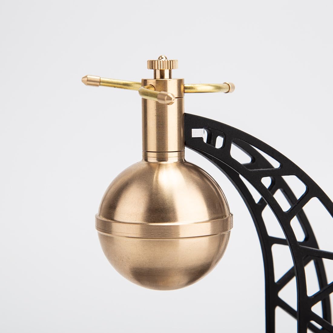 Dampfmaschinen Bausatz, Metall Hero's Engine Dampfball Dampfmaschinenmodell mit Spirituslampe und Dampfantrieb, Kreatives Sammler Geschenkset für Erwachsene und Jugendliche (Schwarz)