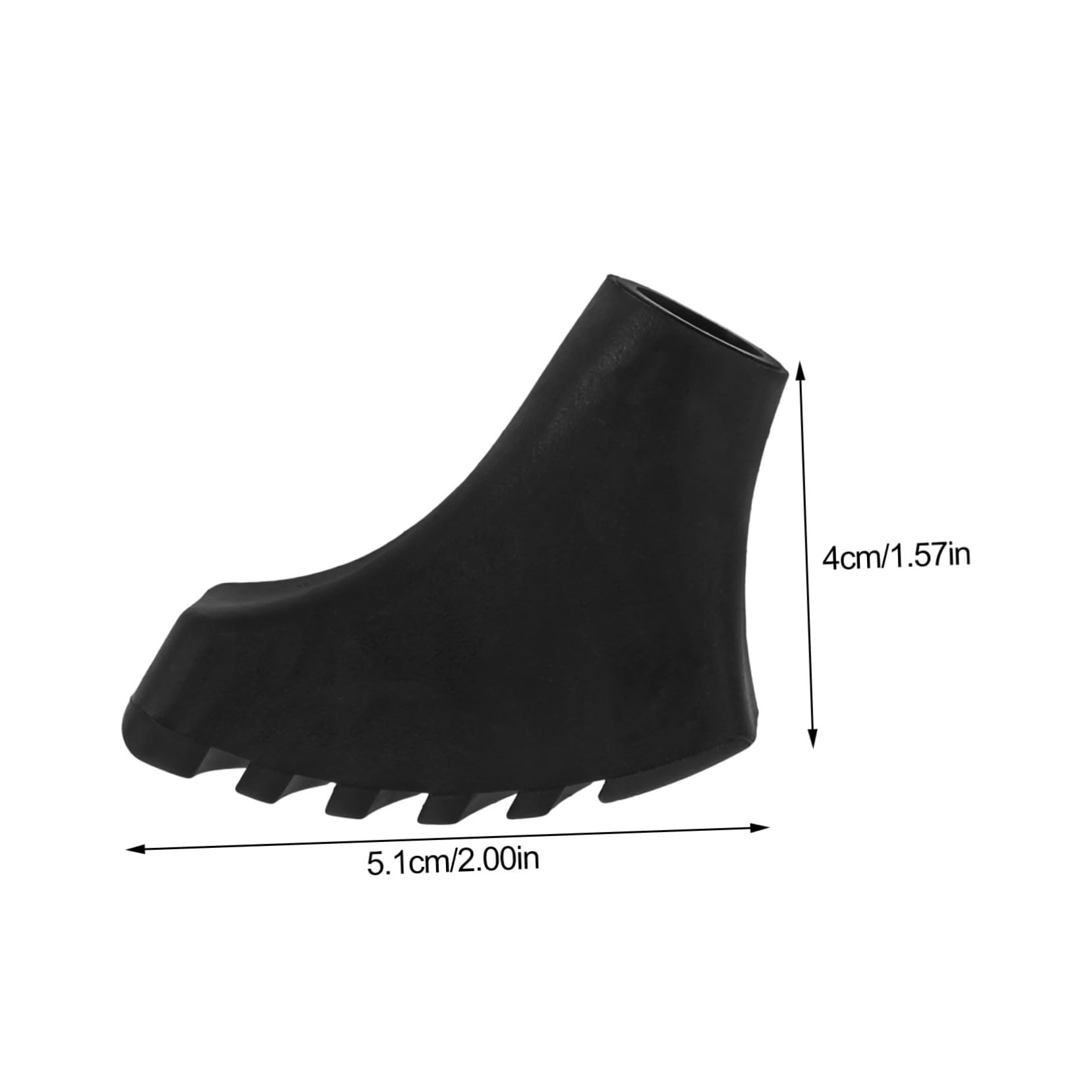 BESPORTBLE Unterlage Stand TIPP Abs Stehende Füße Wanderausrüstung Wanderschaft Zubehör Trekkingstock Gummifuß Rohrgummispitzen Ersetzen Kletterstockfußabdeckung Black