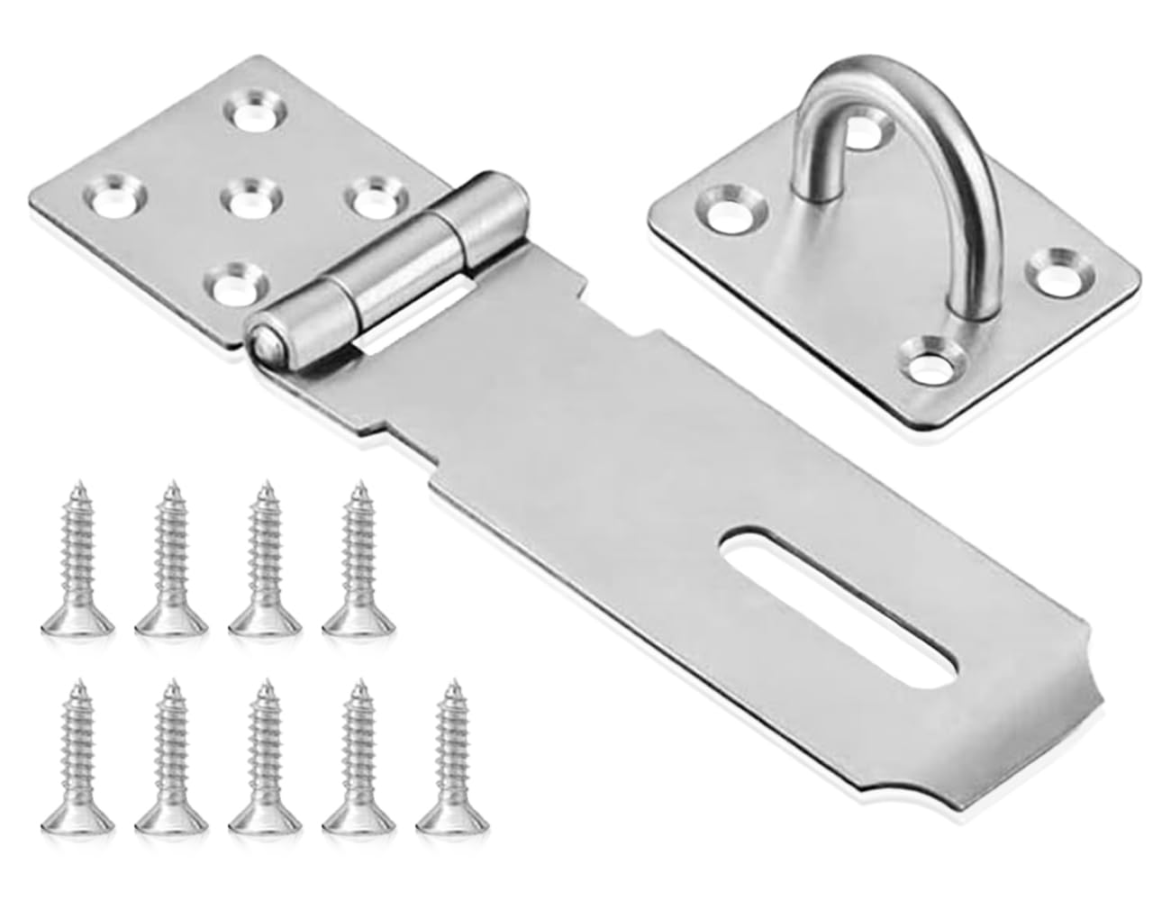 4 Chiavistelli Per Porte In Acciaio Inossidabile - Catenaccio Con Lucchetto Per Camera, Armadio