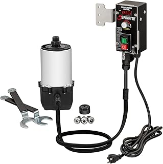 SpinRite 3.25HP Router Motor For Router Lifts, Shapers, CNCs, Variable Speed Remote Control, Soft Start, Easy Mount 4.2" Body, Includes 3 ER20 Collets (1/2", 1/4", & 8mm), Offset Wrench Set