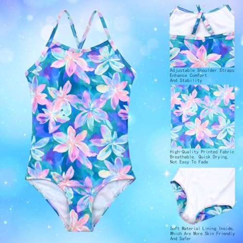 Image of Girls One Pieces Swimsuit Cute Swimwear Bathing Suits 2-12 Years