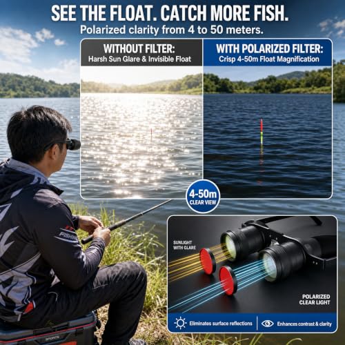 Gafas Binoculares para Pesca con Filtros y Enfoque Ajustable miniatura 3