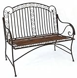 Mediterrane Sitzbank Pablo Gartenbank Metall Bank