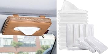 Buy Together 1Pcs Car Tissue Holder+12Pack Refills