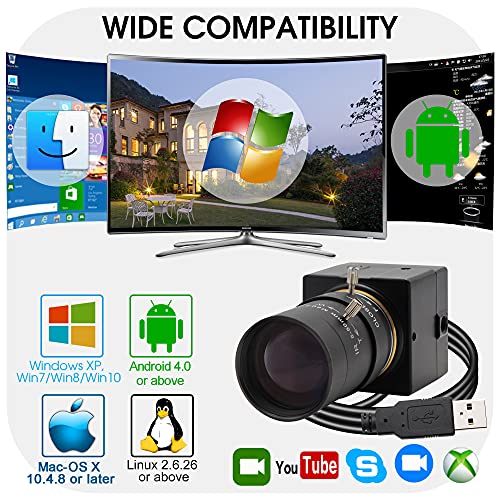 Svpro Webcam 4K Ultra HD Webkamera 10X Optischer Zoom Kamera mit 5-50mm Varifokalobjektiv, 3840x2160@30fps Super High… – Bild 8