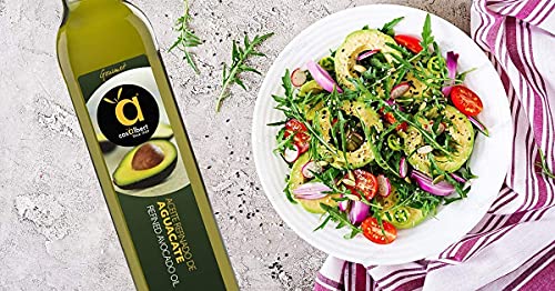 Casalbert Avocadoöl. Ideal zum Kochen bei hohen Temperaturen oder zum kalten Gebrauch in Salaten. 250 ml Glasflasche