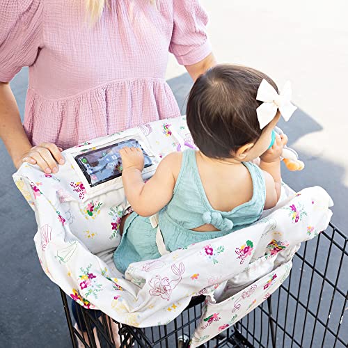 Image of Disney Baby by J.L. Childress Shopping Cart & High Chair Cover for Baby, Kids, & Toddler - Cover for Grocery Carts & Restaurants, Universal Fit - Disney Princess