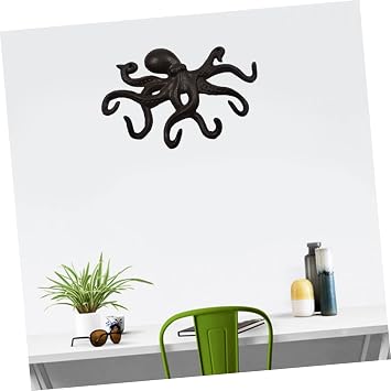 Holibanna Key Holder Iron Key Rack Octopus Shape Wall Mounted Hook for Home Decor