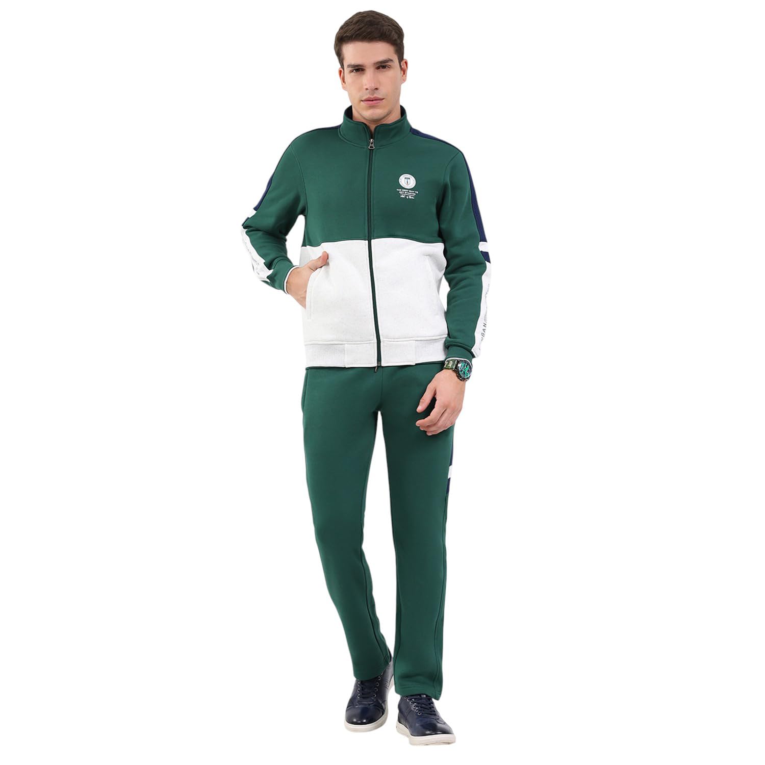 monte carlo Men Regular Fit Solid Mock Neck Full Sleeve Winter Tracksuit | Men Track Suit | Stylish Sportswear Set with Jacket and Lower | Activewear Set For Men's (Pack Of 1)-picture-51