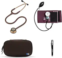 Kit Estetocopio Classic lll Chocolate 5809 + Esfigmo + Case + Lanterna