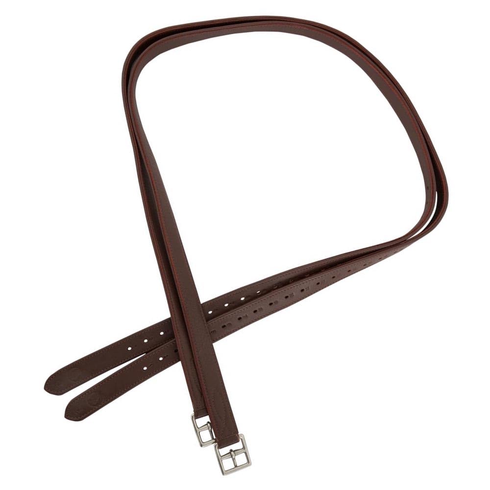 Sangle en cuir souple BR d'équitation ergonomique noire pour selle mixte et obstacle