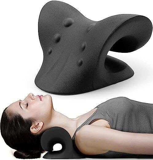 Neck Stretcher with Cervical Traction, Blue Adjustable Device for Pain Relief and Muscle Relaxation, Neck and Shoulder Relaxer Pillow for TMJ Pain Relief, Single Pack kio533-image-33