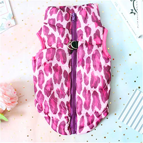 Manteau d'hiver pour chien doudoune isolante en coton violet L - 6