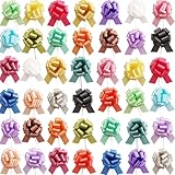 42 Pcs Large Christmas Pull Bows,6 Inch 21 Color Gift Bow for Wedding,Birthday,Anniversary,Party,Basket Decor (42color)