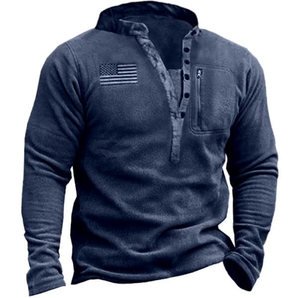 Beotyshow Mens Tactical Fleece Jacket Polar Soft Warm Quarter Zip Pullover