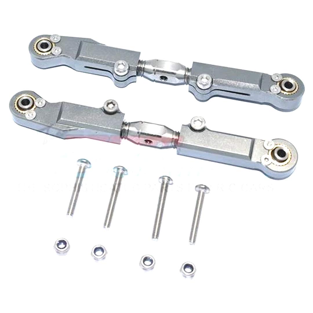 GPM Upgrades Aluminum+Stainless Steel Rear Upper Arm Tie Rod for 1/7 Limitless All-Road (ARA109011) & 1/7 Infraction 6S BLX (ARA109001) RC Cars (Gray)