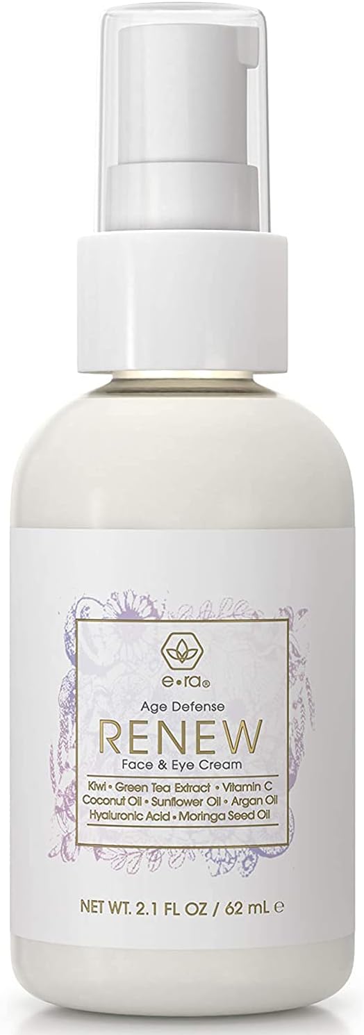 Era Organics Anti Aging Face Moisturizer Cream – Rejuvenating Face & Eye Cream With Hyaluronic Acid, Jojoba Oil, Green Tea & More - Premium Plant Based Skin Care for Wrinkles & Under Eye Bags 2oz