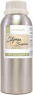 Styrax Benzoin – 8 fl oz (237 ml) Aluminum Bottle w/Plug Cap – 100% Pure Essential Oil – GreenHealth