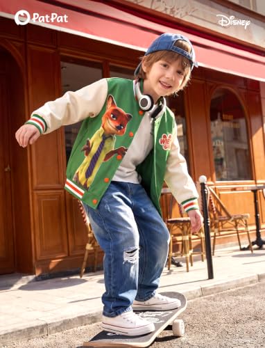 Image of Disney Marvel Bomber Jacket Spider Man Toy Story Cars Varsity Cardigan2-13Y | Officially Licensed Snap Button Coat,Fall Star Wars Graphic Cloth Top,Hulk Venom Stitch Mickey Lightning Mcqueen Kids Apparel