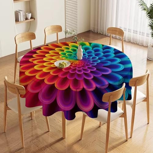 Nappe de table ronde imperméable de banquet et mariage - 4